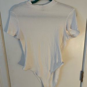 SHEIN Mock-neck Rib-knit Bodysuit
